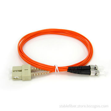 2.0mm 3m Multi-mode SC-ST Fiber-optic Patch Cord with Low Insertion Loss Duplex or Simplex,LSZH or P